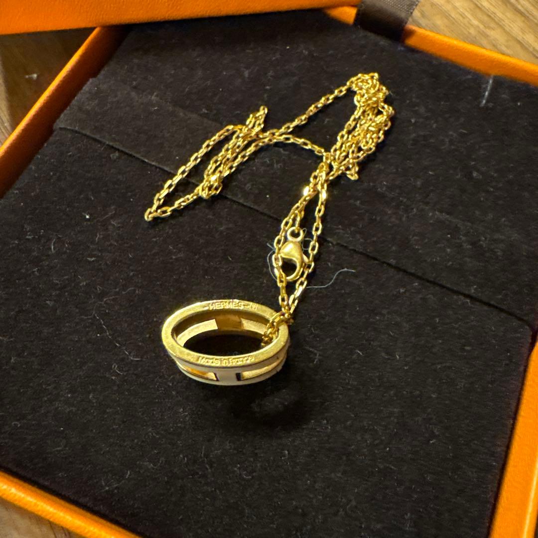 HERMES H型ペンダントネックレス