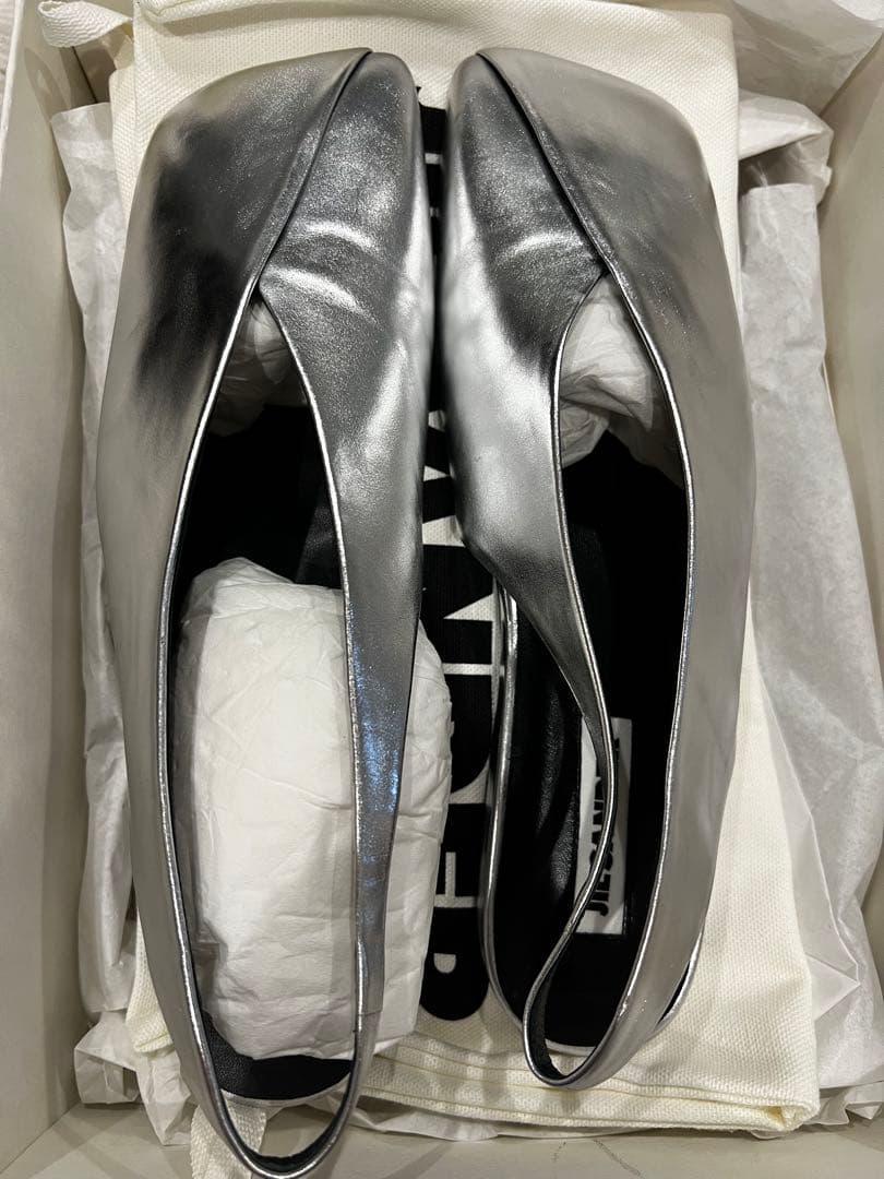 S*a様 jil sander シルバースリングバック　37.5