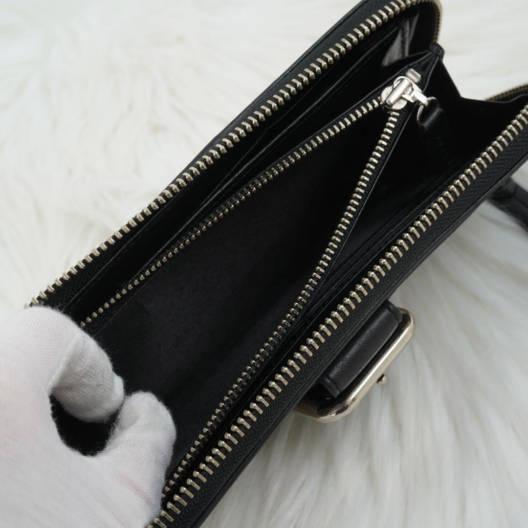 未使用品　BURBERRY BLUE LABEL 長財布　チェック柄　ブラック