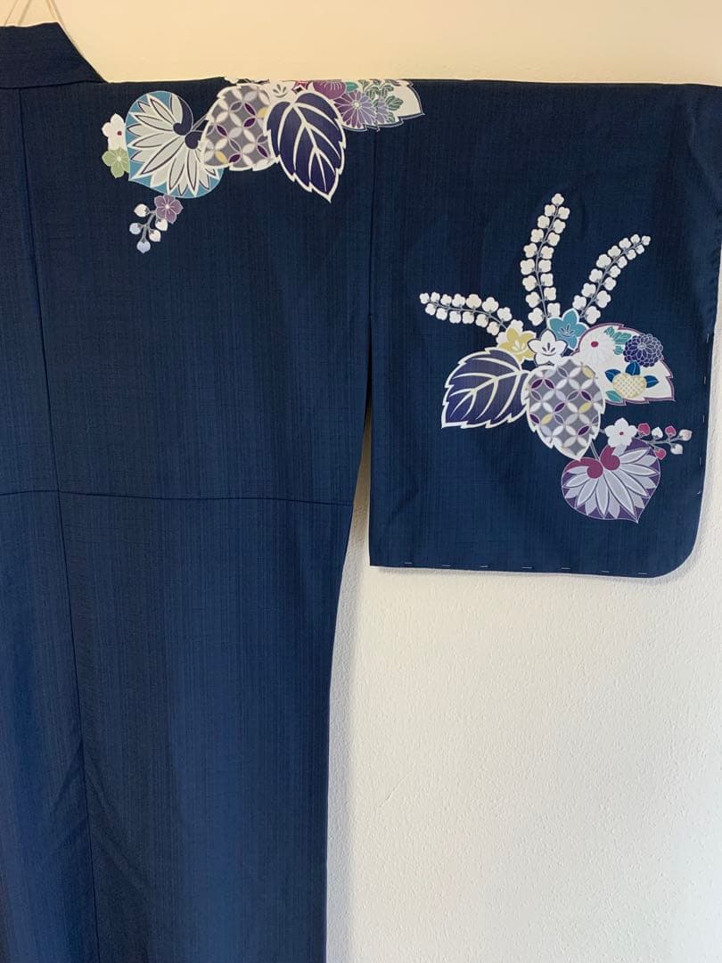 浴衣　撫松庵　セオアルファー　 　　　地色は紺