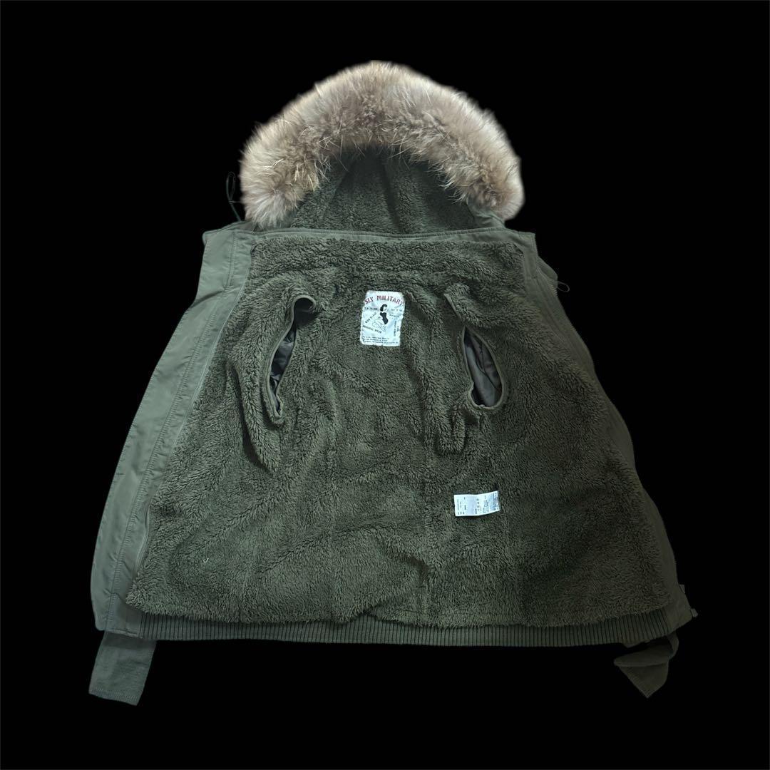 【美品】　SLY y2k ミリタリー　モッズコート　ファー　 N-3Bアーカイブ