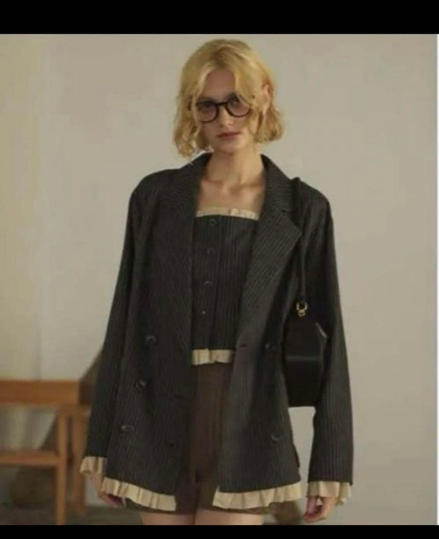 loin nuit フリル レイヤード デザイン ジャケット