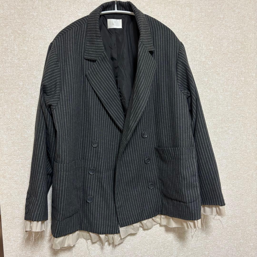 loin nuit フリル レイヤード デザイン ジャケット