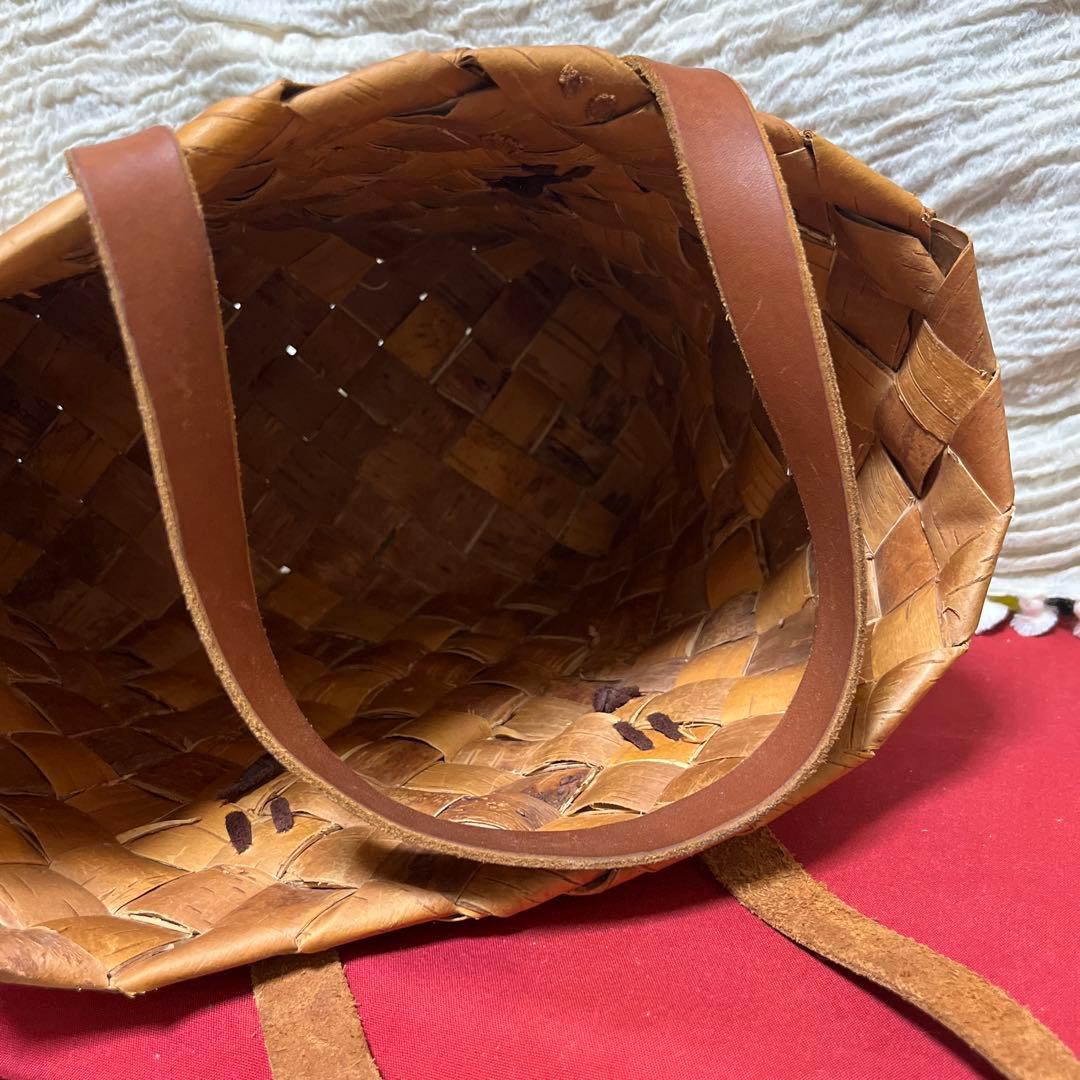 期間限定セール　白樺かごバッグ　特大サイズ　フィンランド　北欧