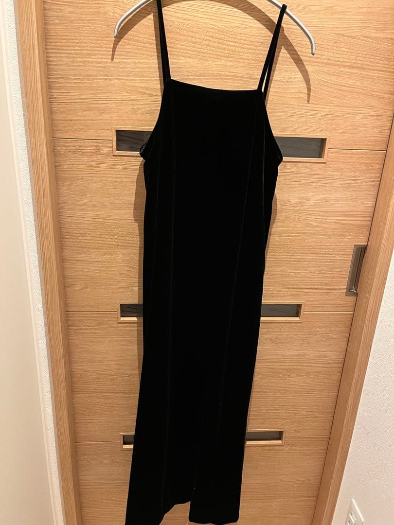 【新品未使用】CABaN/キャバン ソフトべロア ストラップワンピース黒