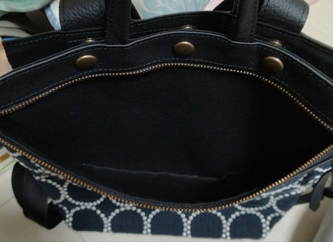 ✿*♪様 ミナペルホネン　本革使用　ハンドメイド　リュック