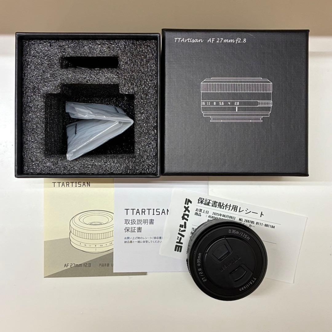 銘匠光学 TTArtisan AF 27mm F2.8 ブラック