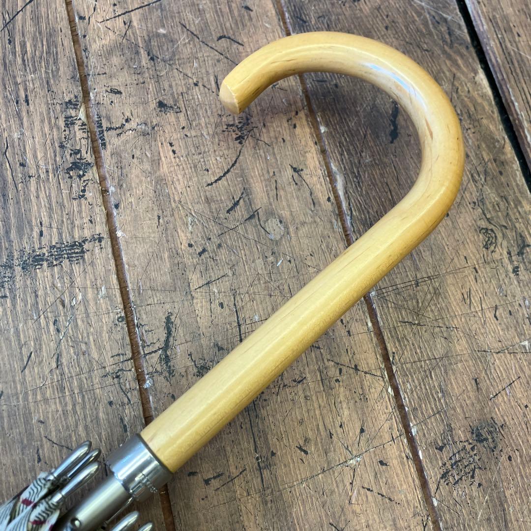 バーバリー チェック柄 クマ ベア 長傘 雨傘 傘 アンブレラ レディース