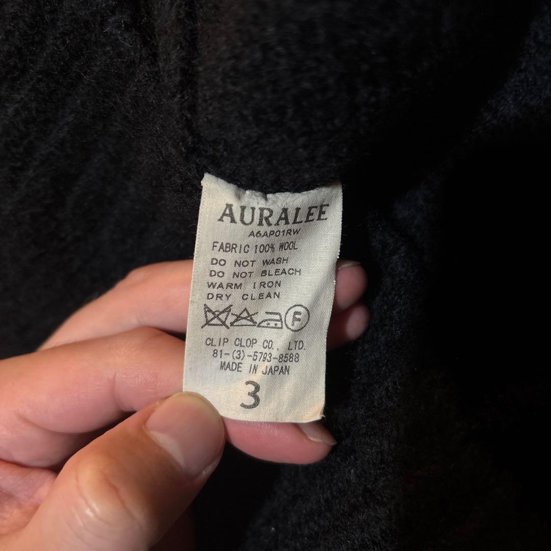 そ*様 AURALEE ブラック ニットセーター SUPER MILLED KN