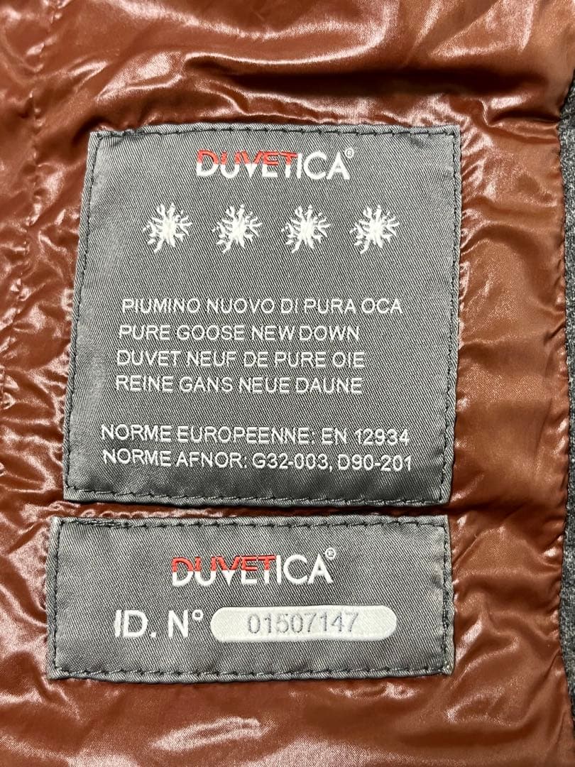DUVETICA ウール ダウンジャケット 44 グレー