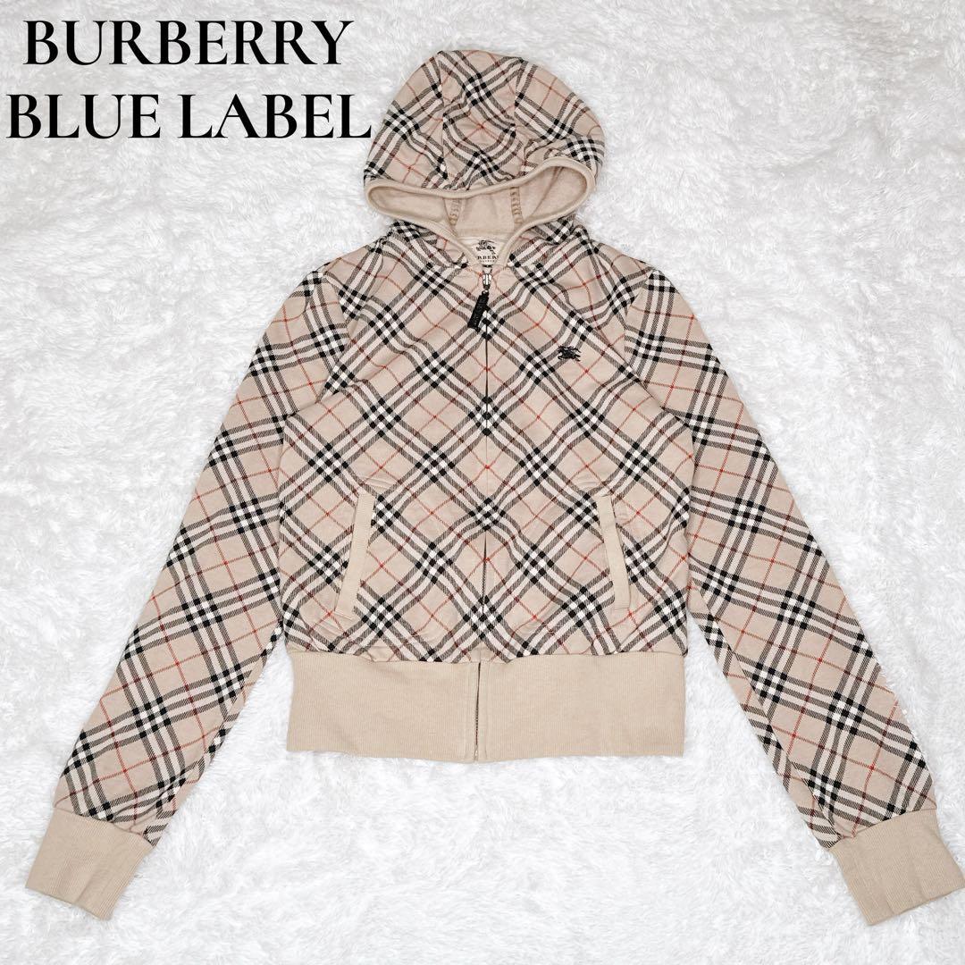BURBERRY BLUE LABEL バーバリー ノバチェック柄 パーカー M