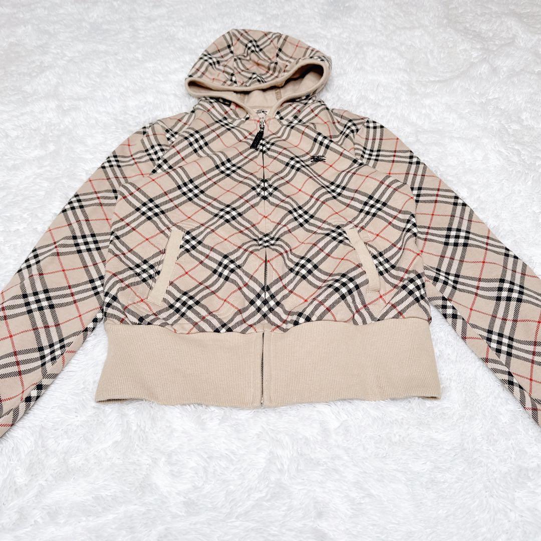 BURBERRY BLUE LABEL バーバリー ノバチェック柄 パーカー M