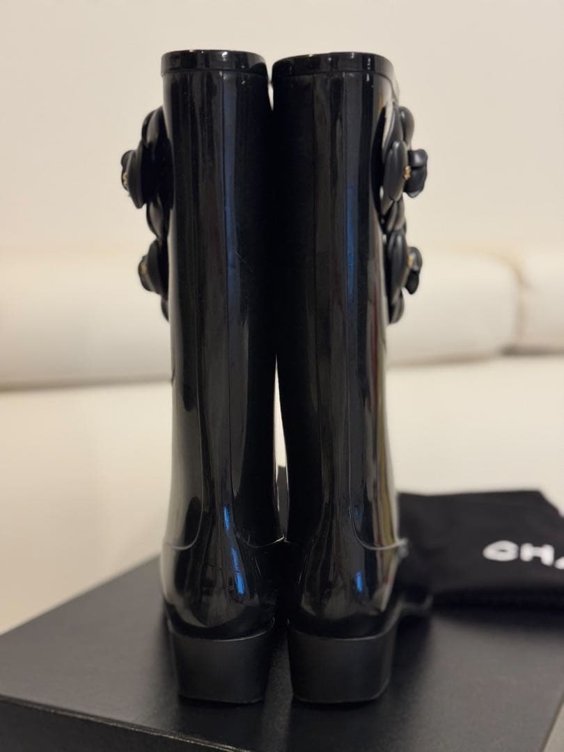 ★*★様 CHANEL ブラック レインブーツ 37