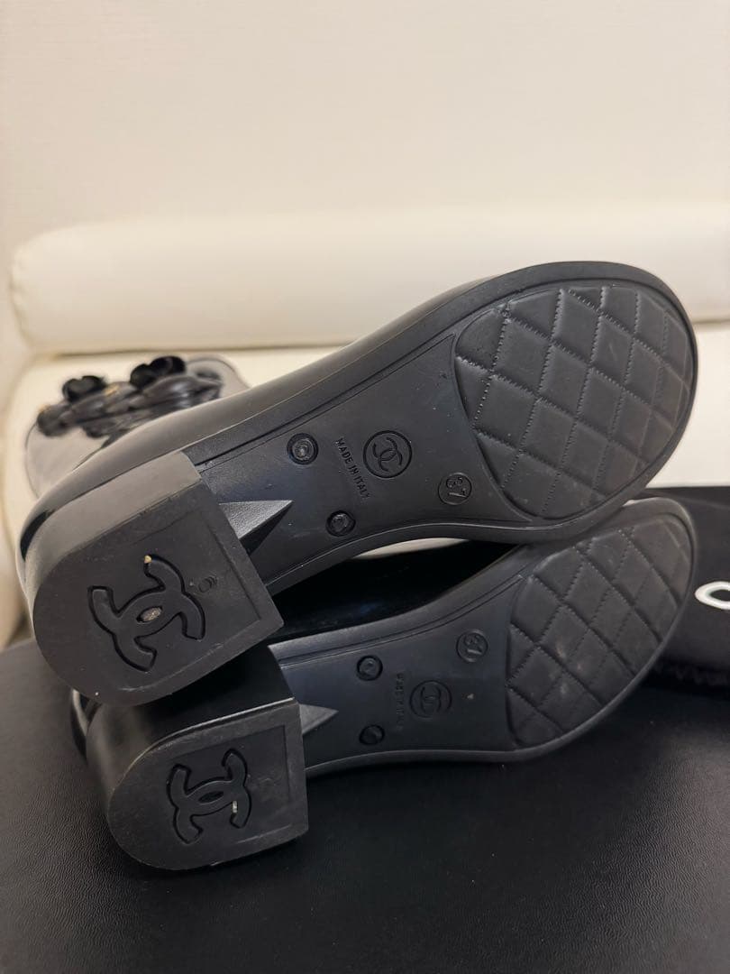 ★*★様 CHANEL ブラック レインブーツ 37