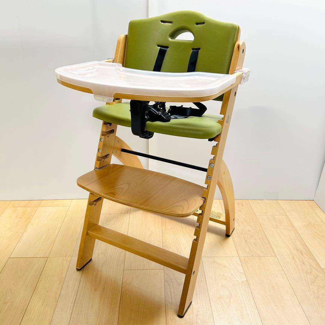 良品 ビヨンド ジュニア ハイチェア Abiie オリーブ beyond 木製