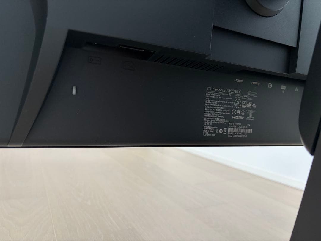 【24年購入】EIZO EV2740X 4K 極美品 使用2830h 元箱付