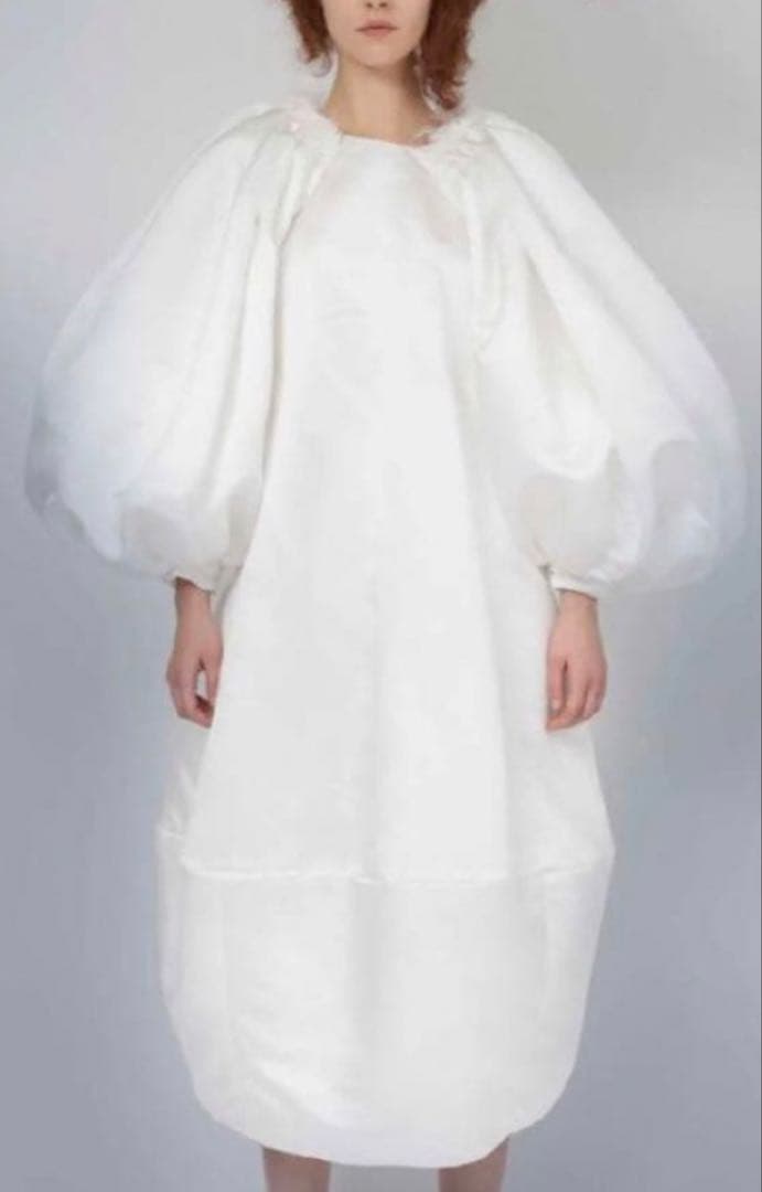 【値下げ】コムデギャルソン パフスリーブワンピCOMME des GARCONS