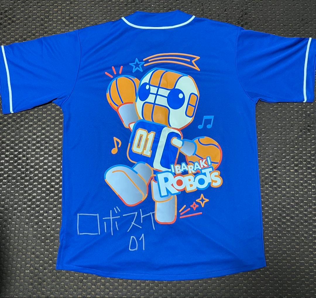【新品限定】茨城ロボッツ ロボスケサイン入りベースボールシャツ 2枚セット XL