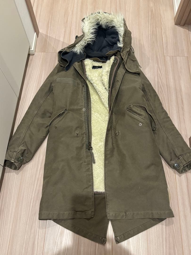 AKM フリース内張り モッズコート