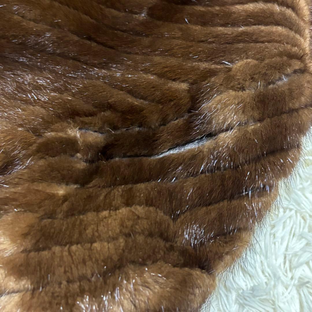 エンバ　ミンク　ファーコート　ダークブラウン　11号