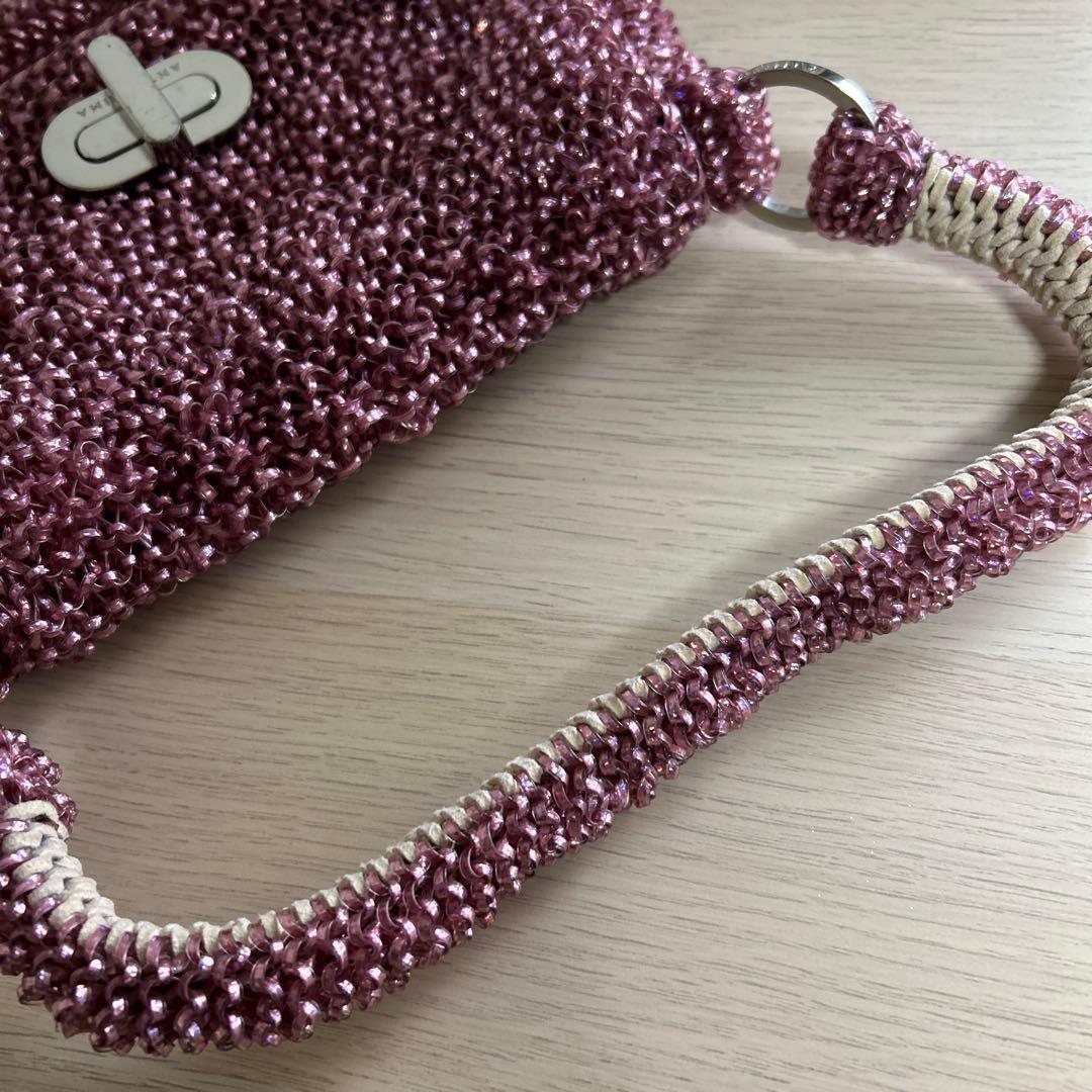 ANTEPRIMA ワイヤー　ワンショルダー　ハンドバッグ　ターンロック　ピンク