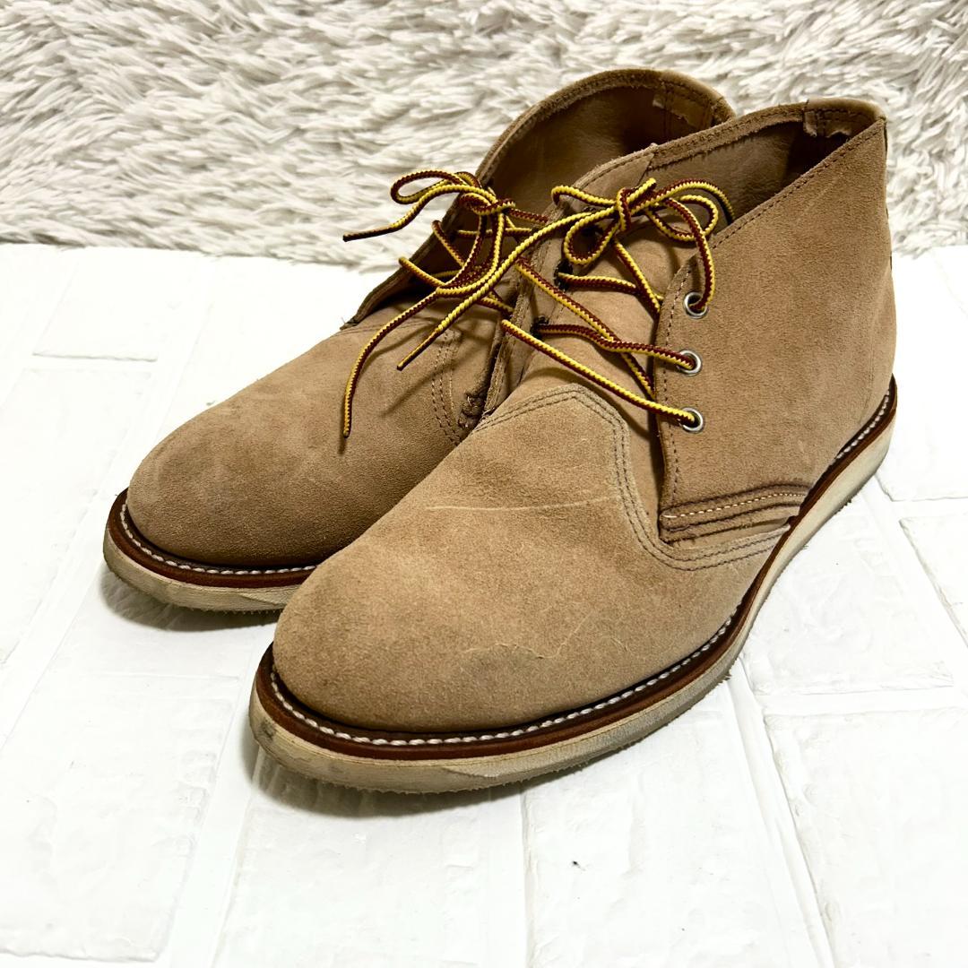 レッドウィング 3143 チャッカブーツ スエード ベージュ 28.5cm