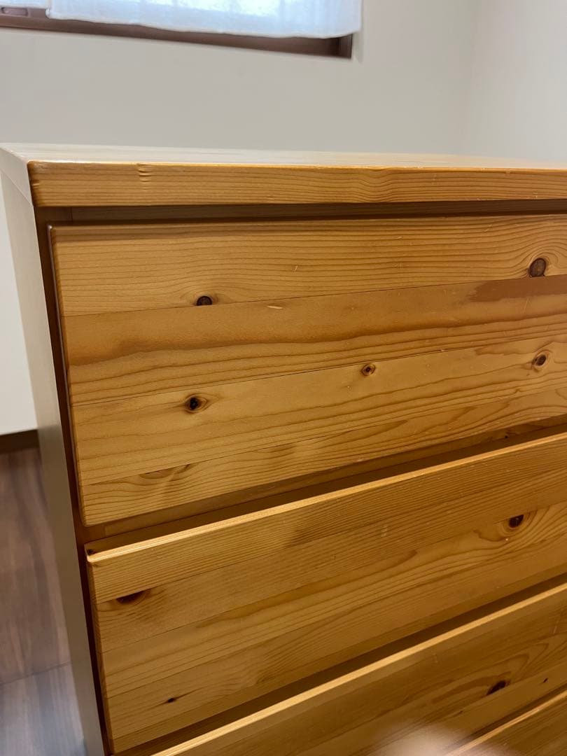 無印良品　パイン材4段　チェスト
