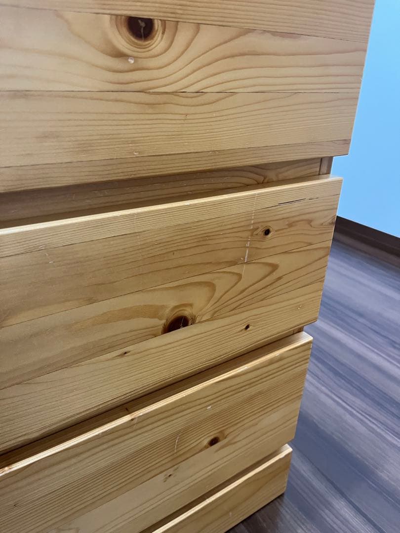 無印良品　パイン材4段　チェスト