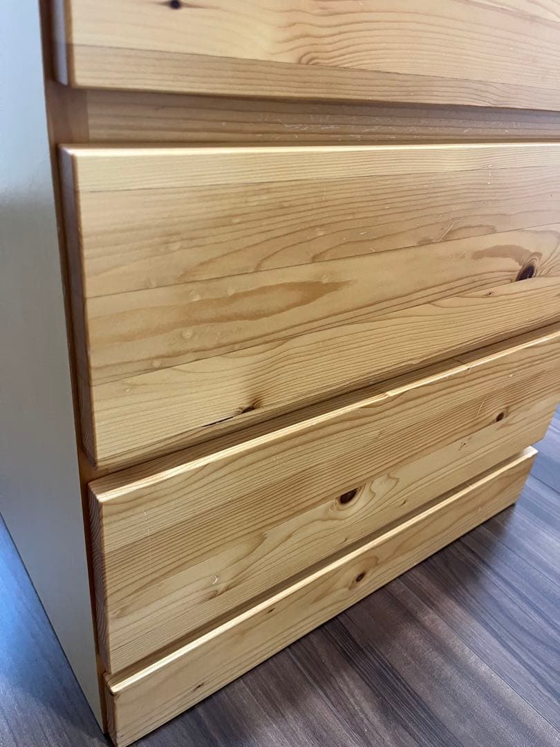 無印良品　パイン材4段　チェスト