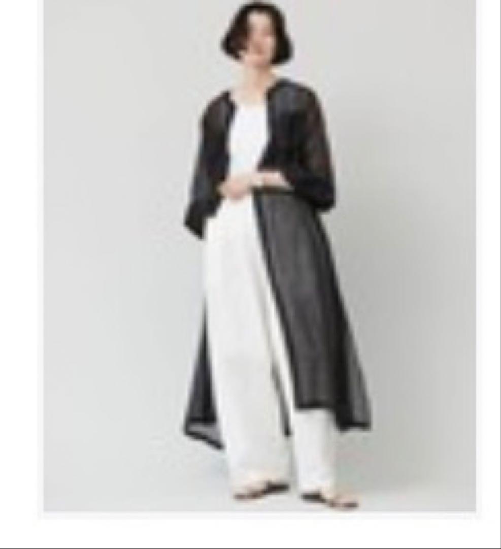 Curensology カレンソロジー　シアーロングシャツ　ブラック