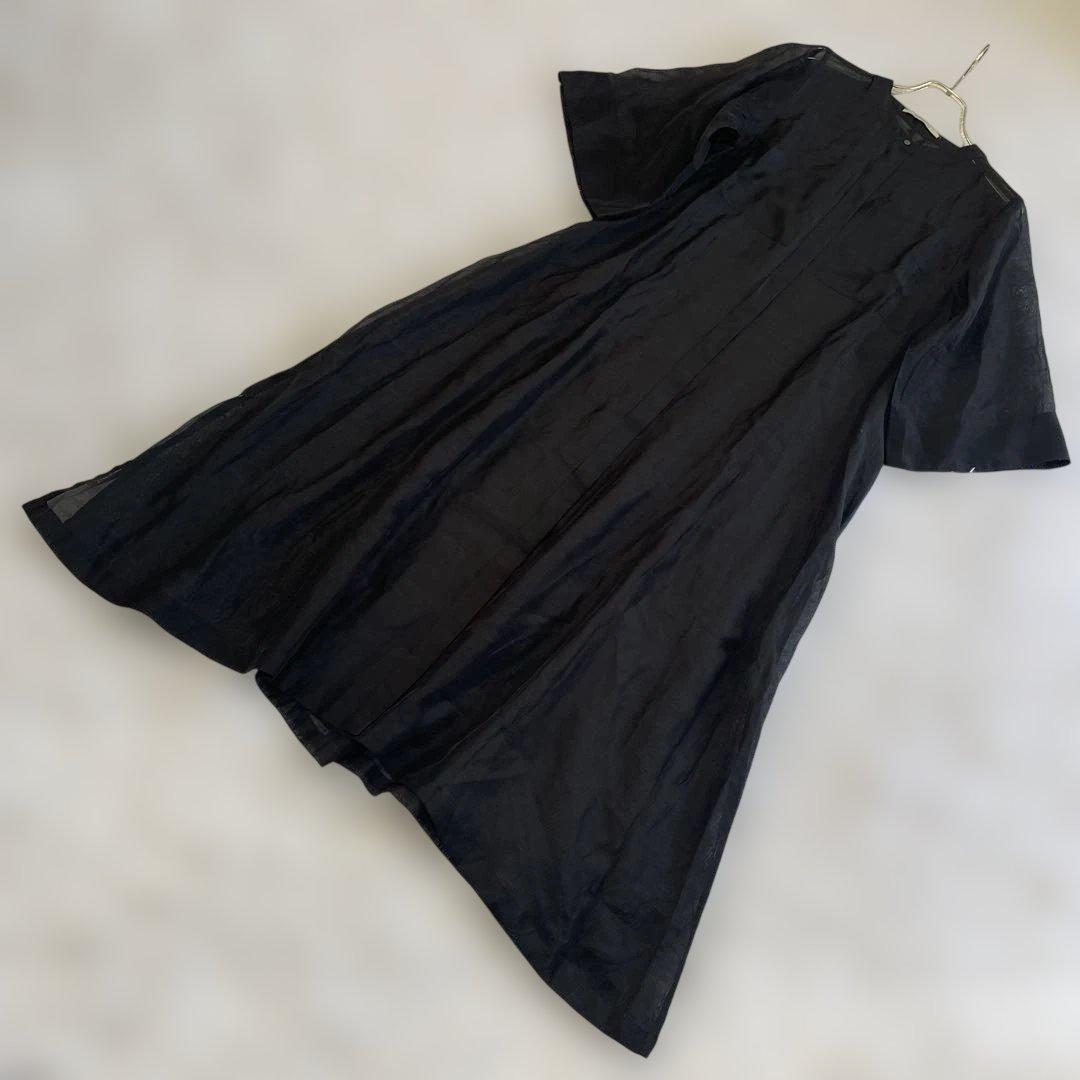 Curensology カレンソロジー　シアーロングシャツ　ブラック