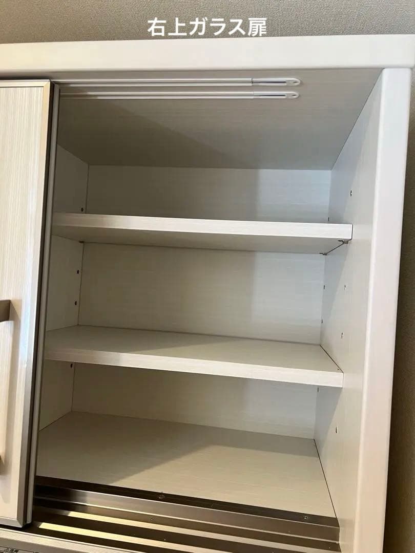 服部家具　メリッサ100 ホワイト 食器棚　キッチンボード　美品