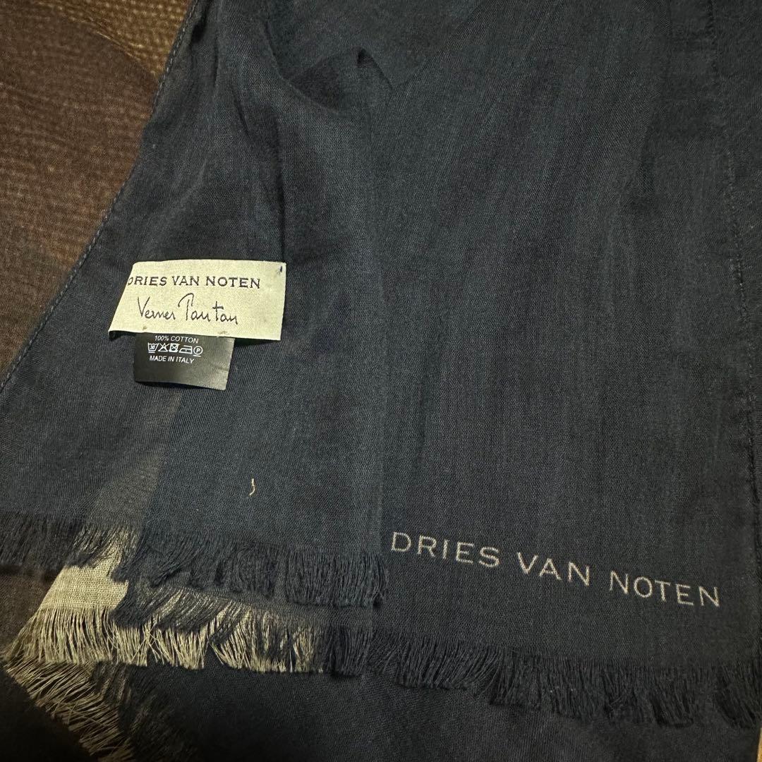 【ドリスヴァンノッテン × Verner Panton】ウールスカーフ ネイビー