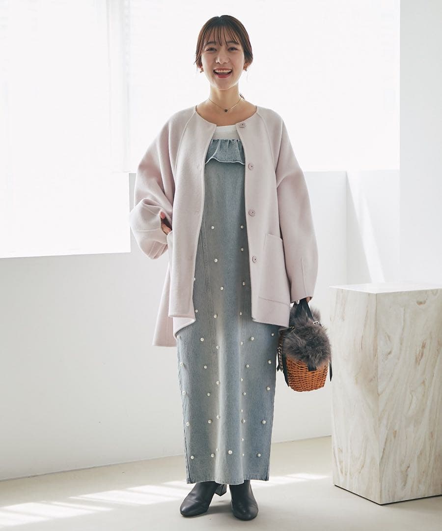 La boutique BonBon ライトラグランフレアコート