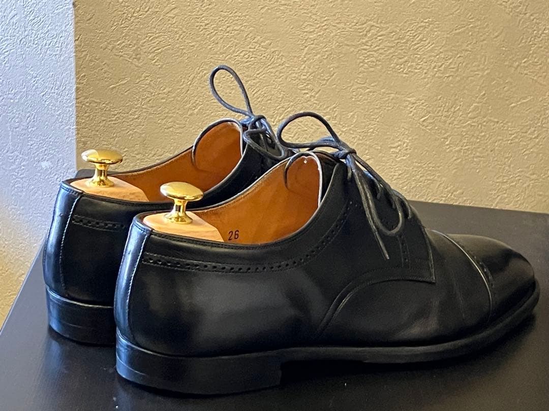 美品　スコッチグレイン SCOTCH GRAIN 26cm 黒　ストレートチップ