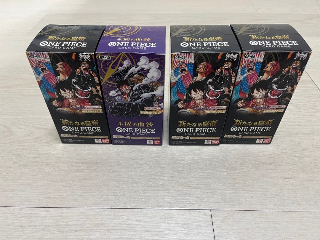 ワンピースカード　新たなる皇帝　王族の血統　未開封BOXテープ付き　セット