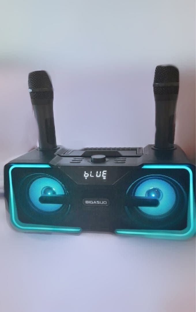 ワイヤレスマイク付きカラオケ機︴スピーカー