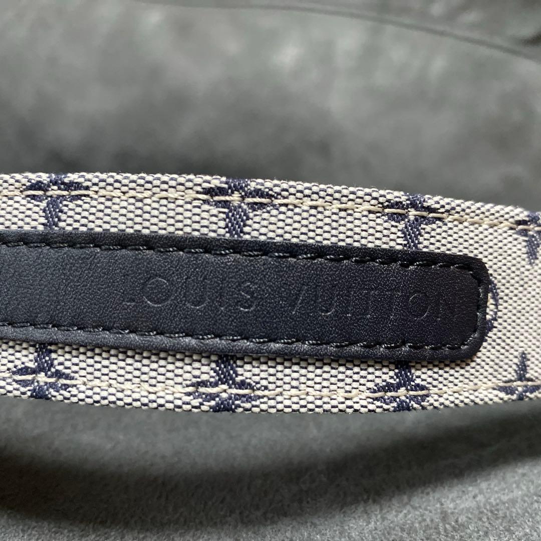 Louis Vuitton モノグラムミニ青ブルー グレー ネイビー ベルト