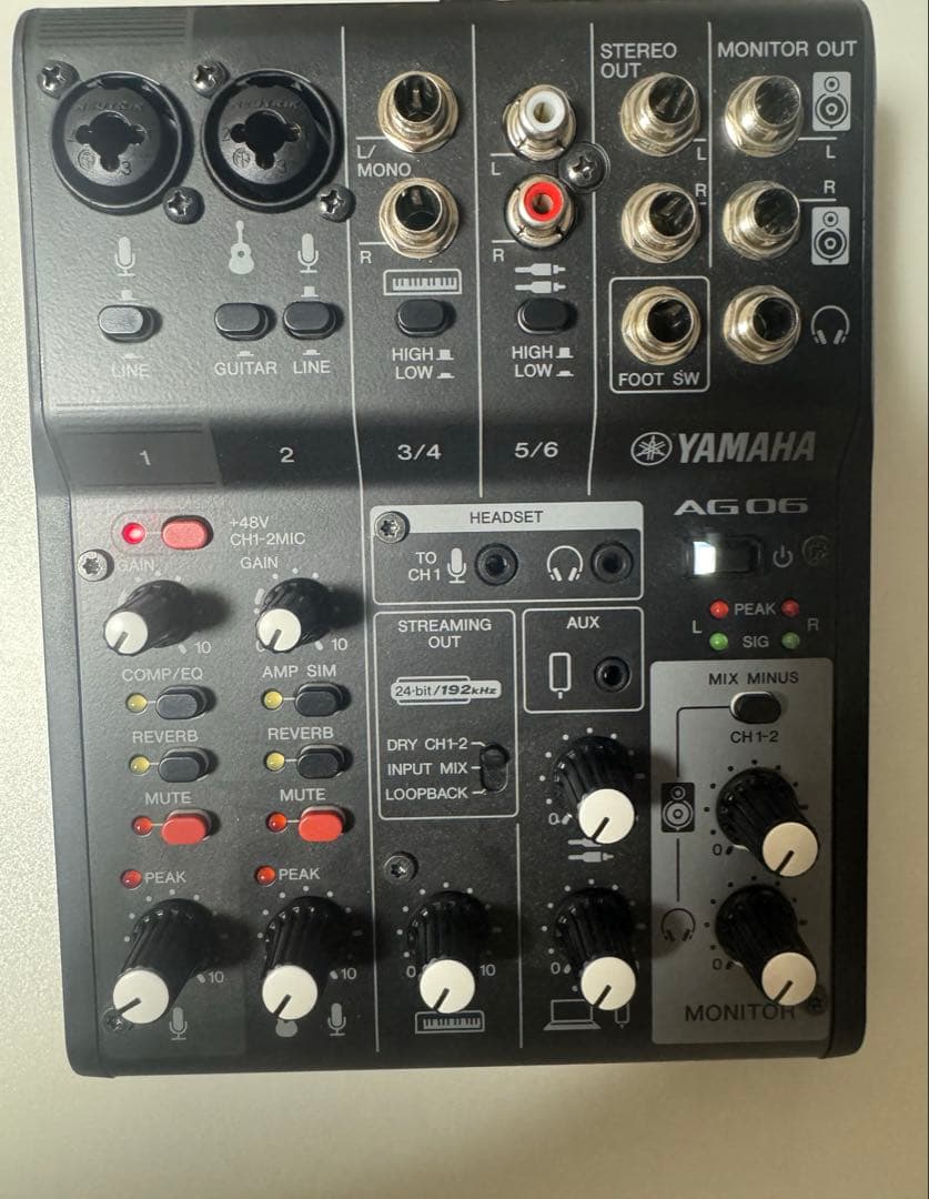 【動作確認済み】YAMAHA AG06MK2 オーディオインターフェイス 箱付き