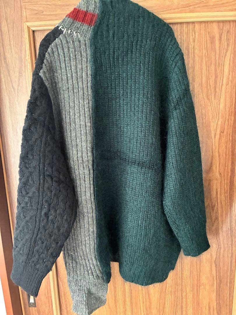 【名作】kolor クレイジーパターン パッチワークニット サイズ3