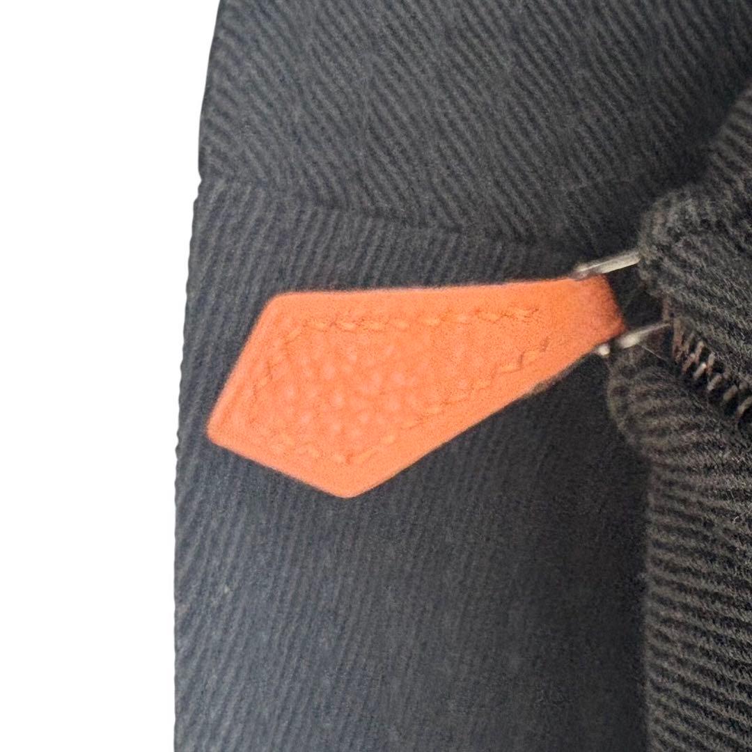 エルメス 極美品 Motsch バケット ハット 帽子 コットン 黒 64㎝