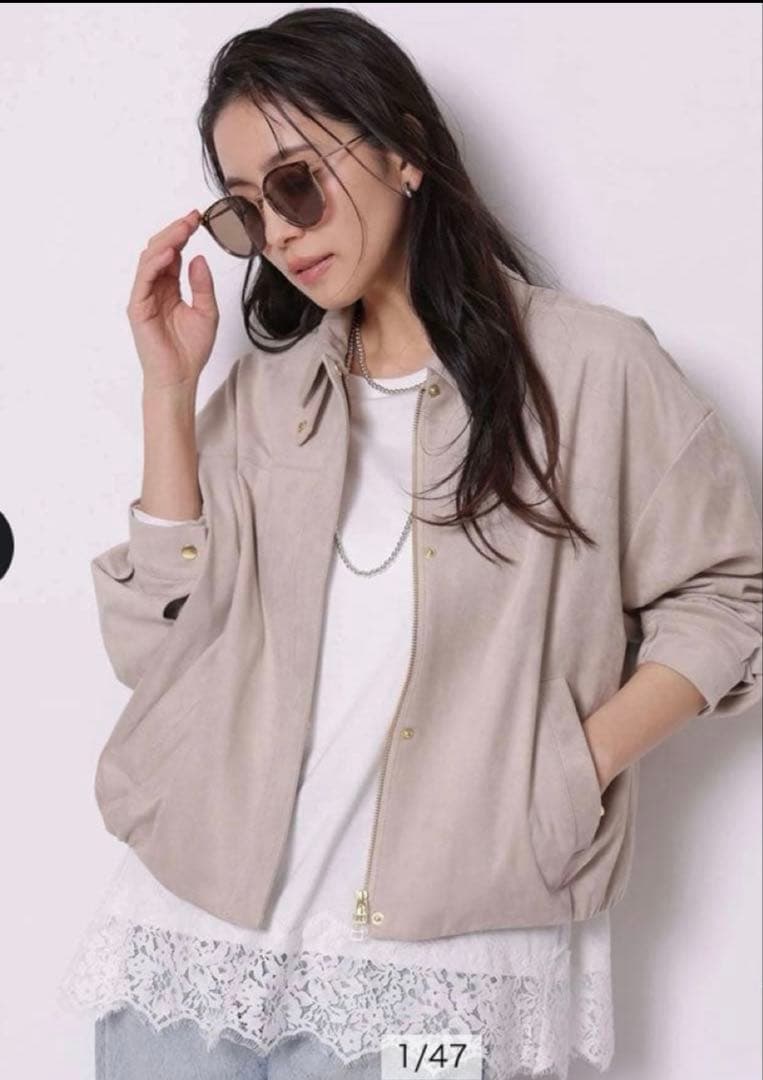 新品同様 Arpege story 裾レースロンT 白 Sサイズ