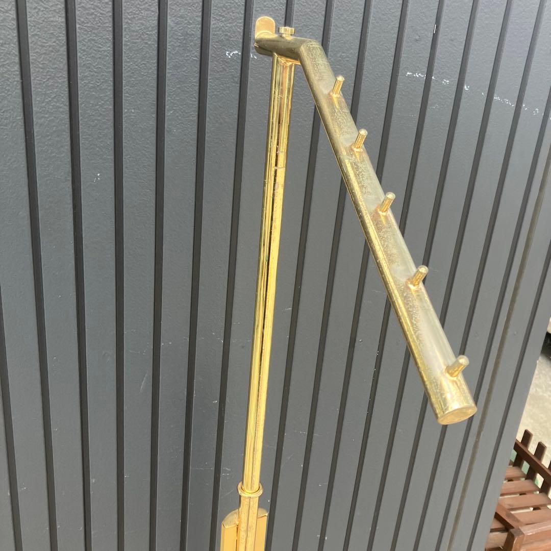 北欧レトロ アイアンフレーム 斜めがけポールハンガー ハンガーラック ゴールド