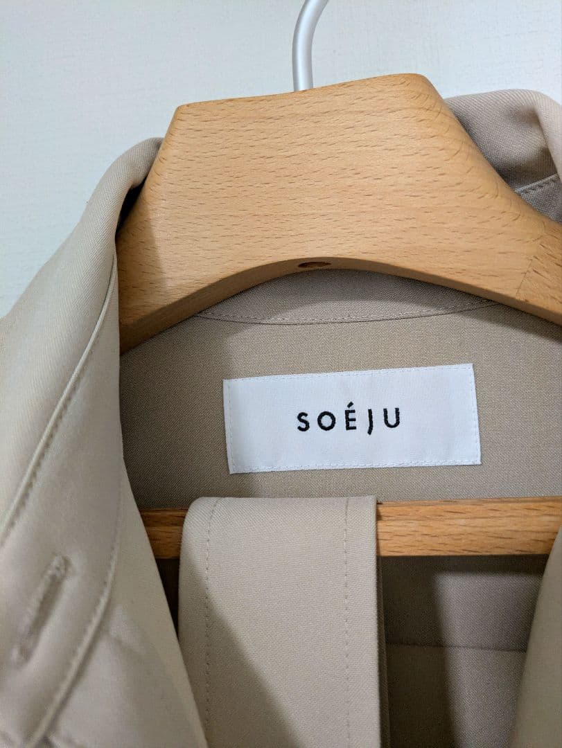 SOEJU ソフトオックスシャツワンピース　XS ベージュ