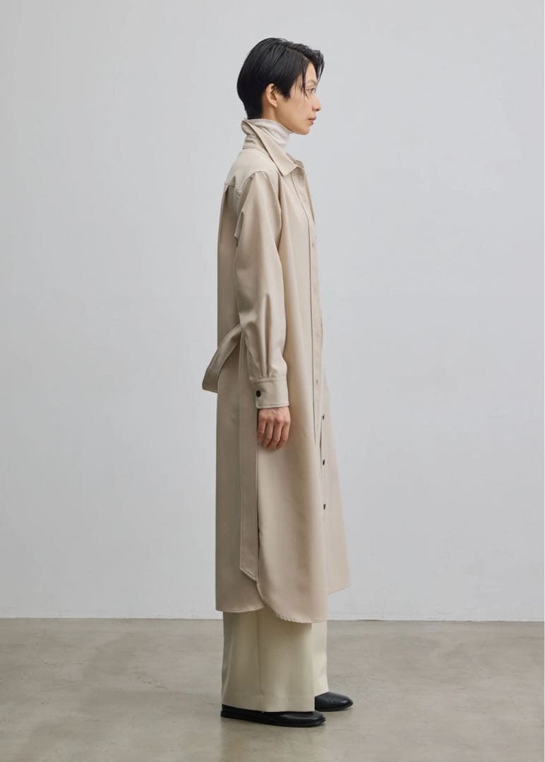 SOEJU ソフトオックスシャツワンピース　XS ベージュ