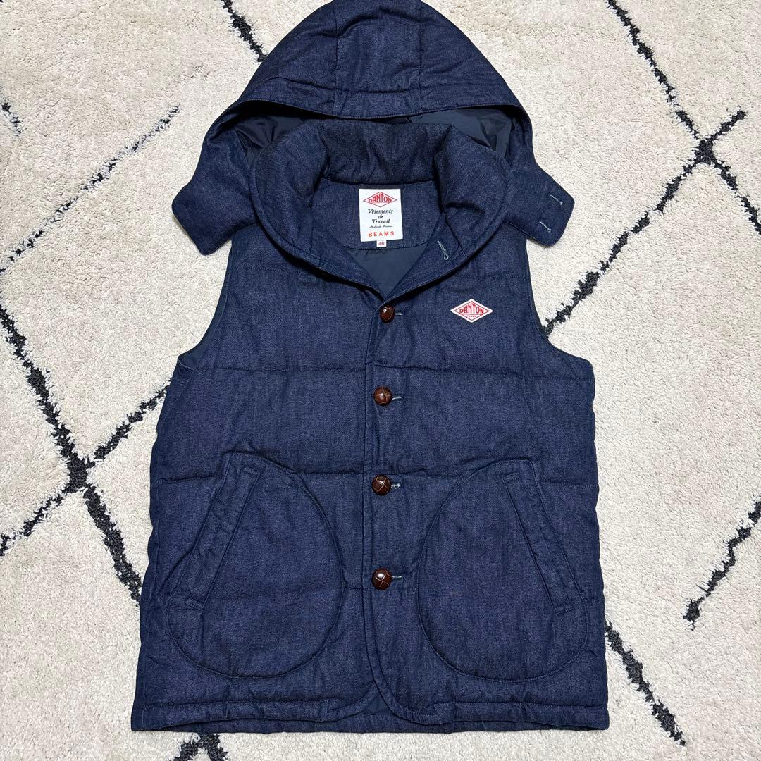 Danton BEAMS コラボ ダークブルー ダウンベスト 40 L相当