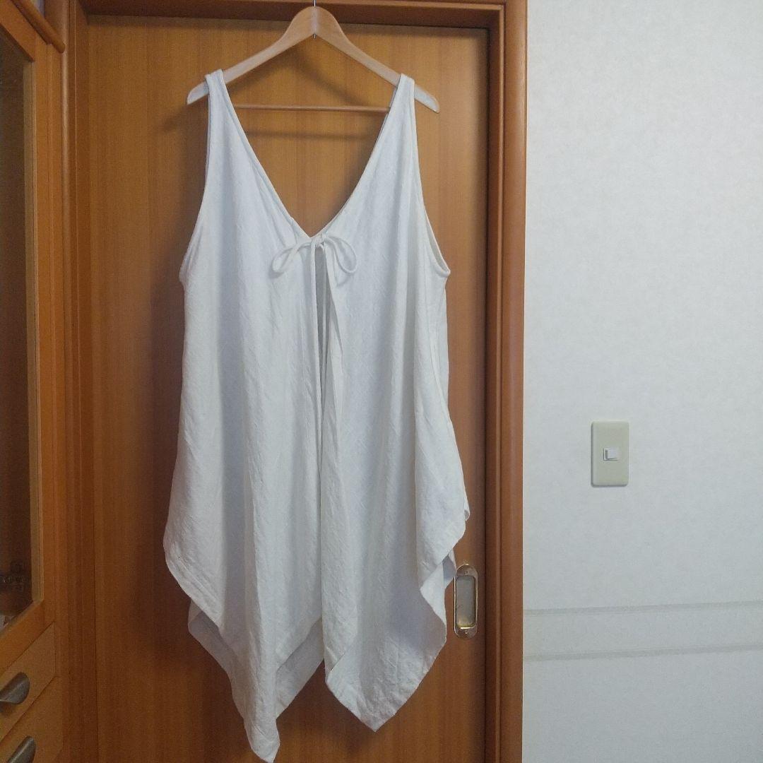 うさとの服ベスト　ヘンプコットン生成りサイズ4