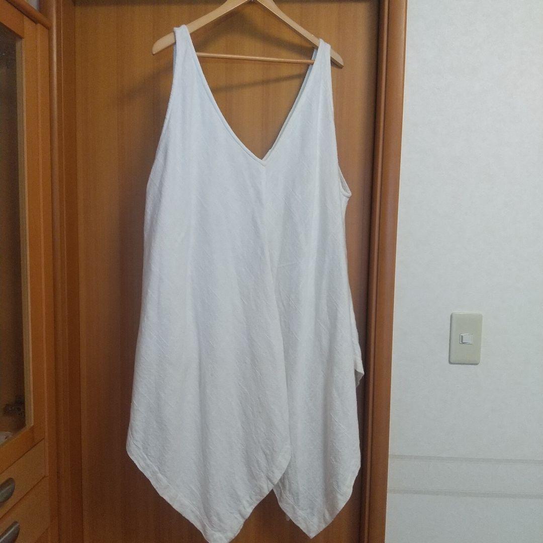 うさとの服ベスト　ヘンプコットン生成りサイズ4