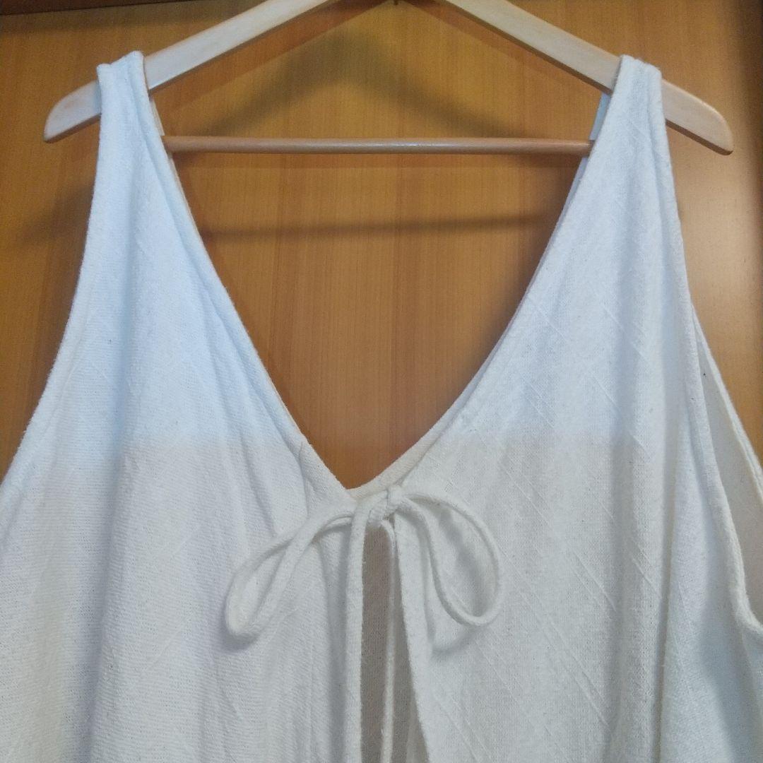 うさとの服ベスト　ヘンプコットン生成りサイズ4