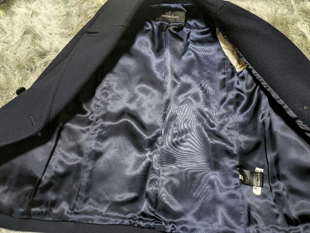 日本製ウール100%ドゥーズィエムクラス　Pコート　ショート丈